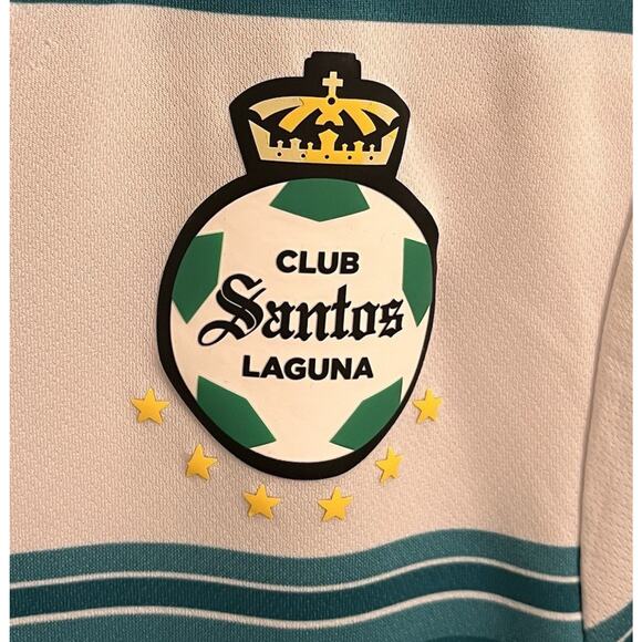 Charly Santos Laguna Soccer Jersey Green-White Size Small - Picture 2 of 7